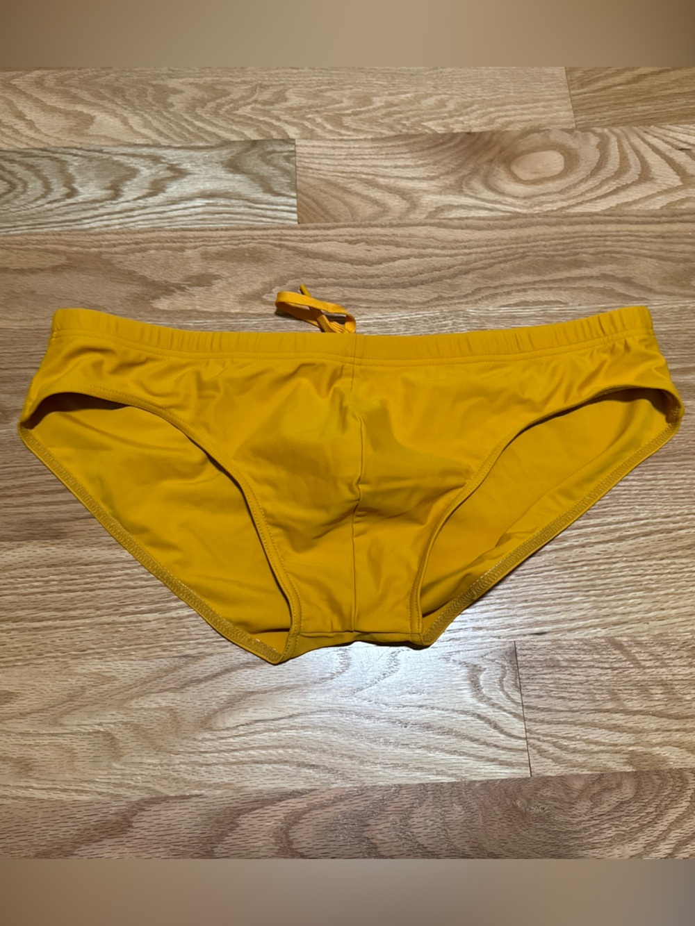 Men's Freestyle Deep Swim Briefs in Mustard Yellow